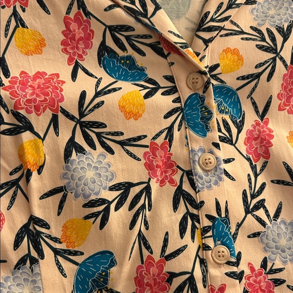 Collectif Clothing Floral Short Sleeve Dress RARE - Picture 3 of 4